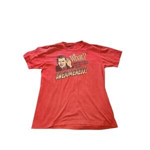 XL men's bold funny red tee with eye-catching graphic. Used.